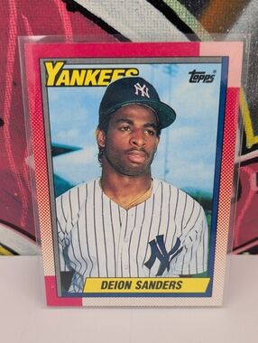 "Prime Time" Deion Sanders Baseball Card - Topps 1993 NY Yankees